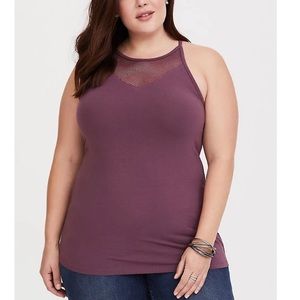 Purple foxy plus size tank